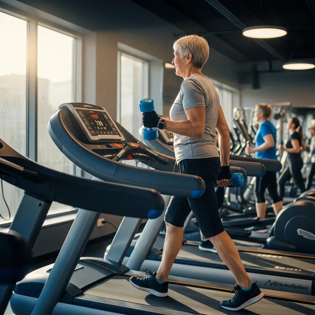 Older adult combining resistance training and aerobic exercises for enhanced metabolic and cognitive health