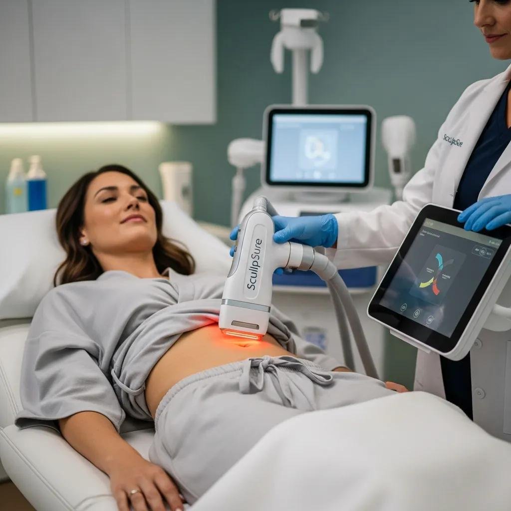 SculpSure laser device demonstrating non-invasive fat reduction technology