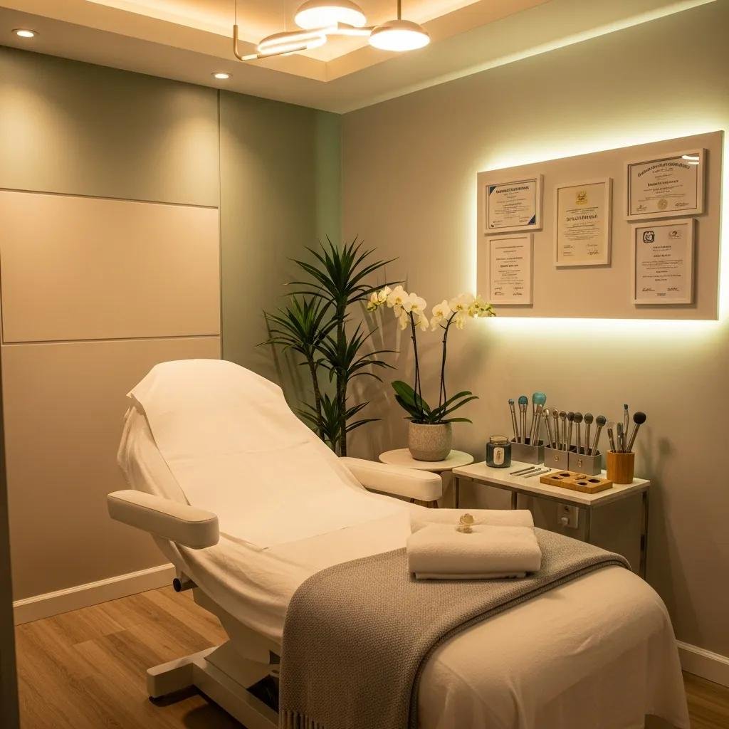 Welcoming med spa treatment room emphasizing safety and professionalism