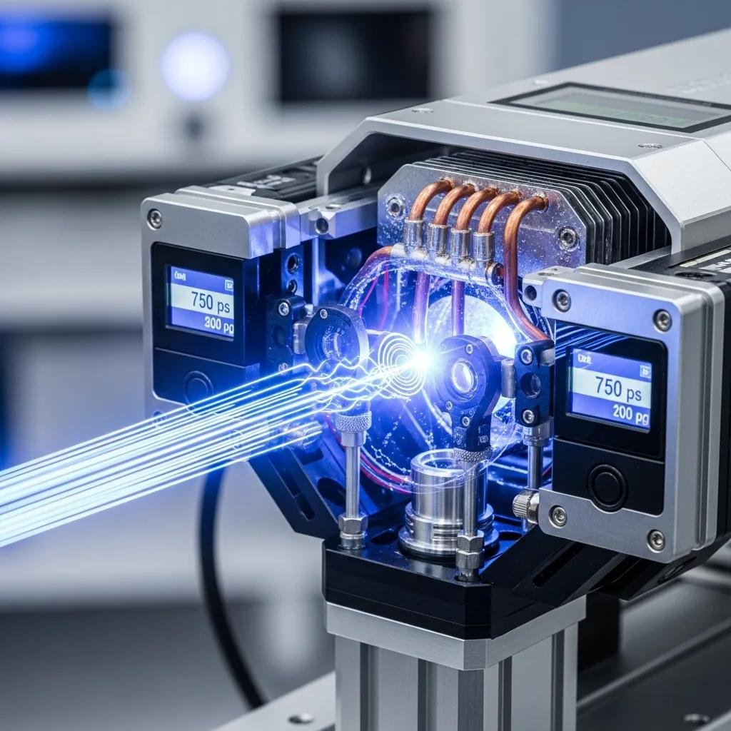 Close-up of a picosecond laser device highlighting its advanced features for tattoo removal
