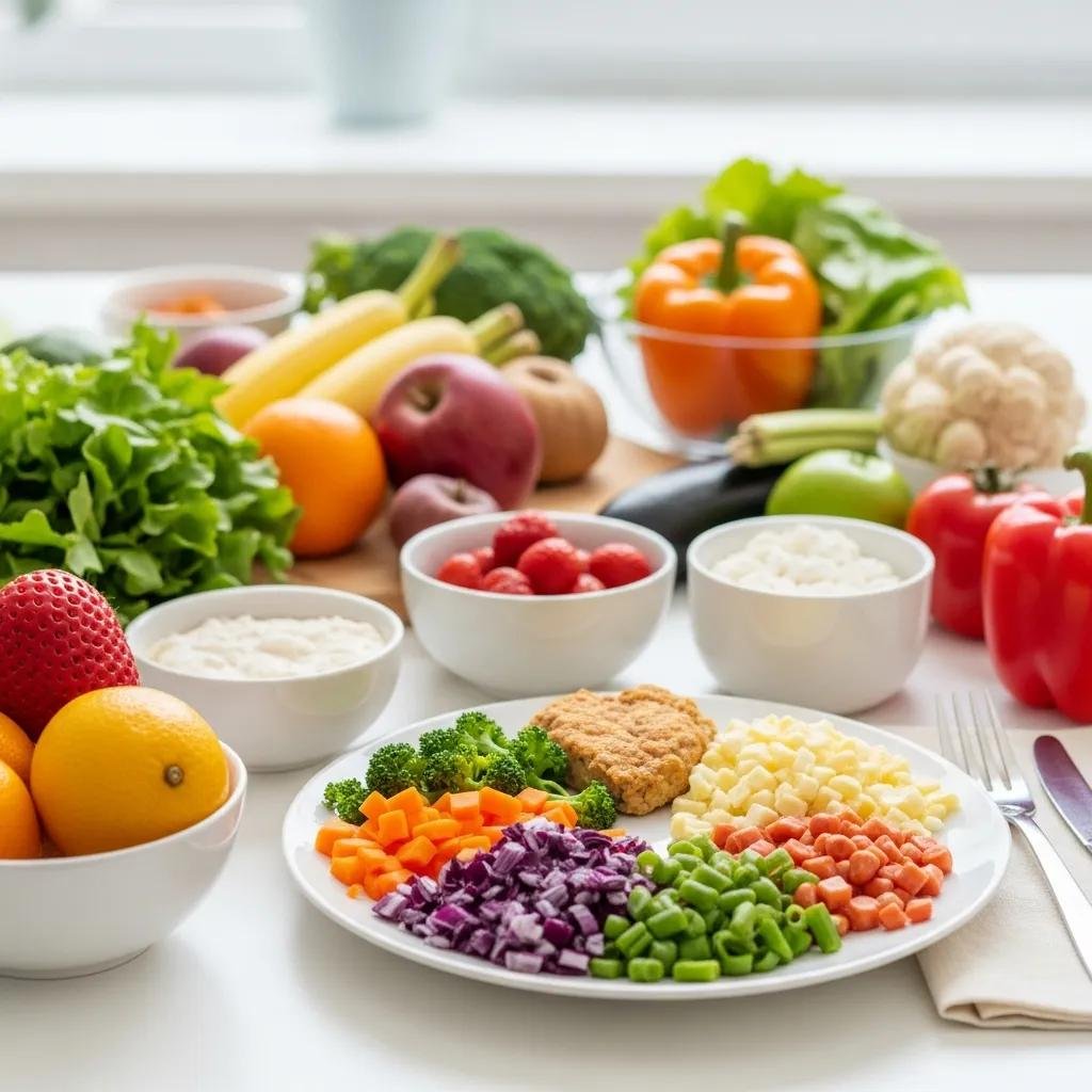 Healthy meal spread representing appetite regulation and metabolic health
