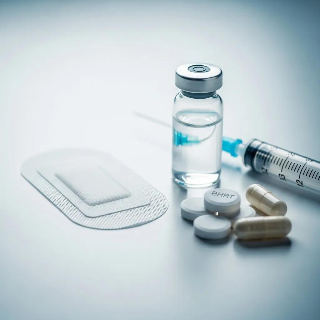 Various methods of bioidentical hormone replacement therapy including patches, injections, and tablets